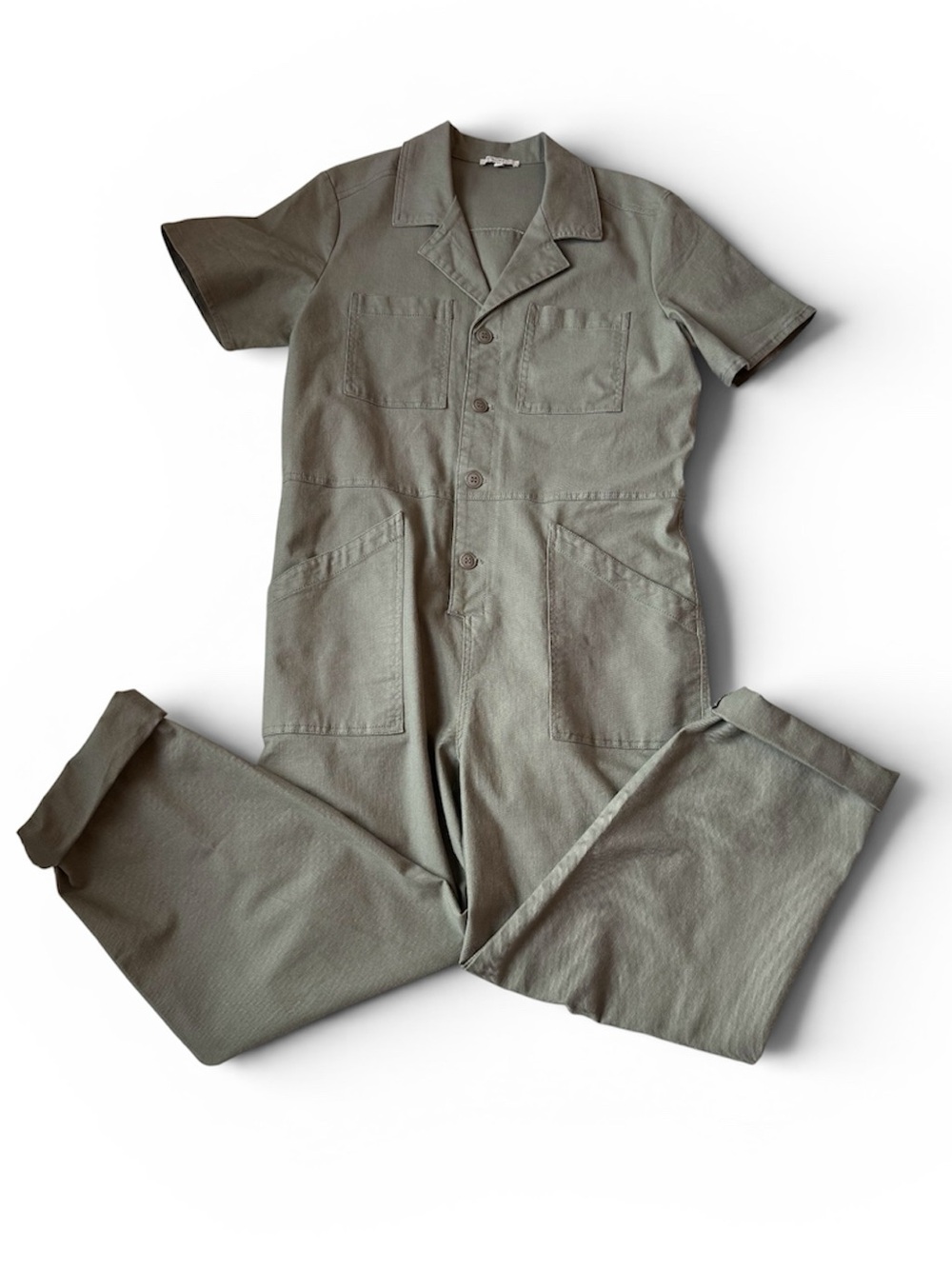 Z Supply Olive Green Utility Short-Sleeve Jumpsuit - Picture 5 of 7